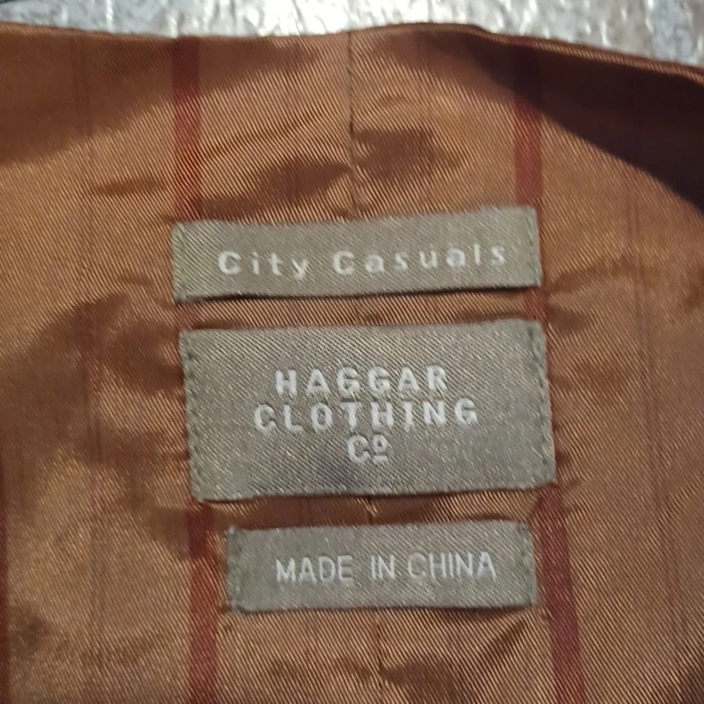 Haggar Men's Brown Leather Vest Size 42